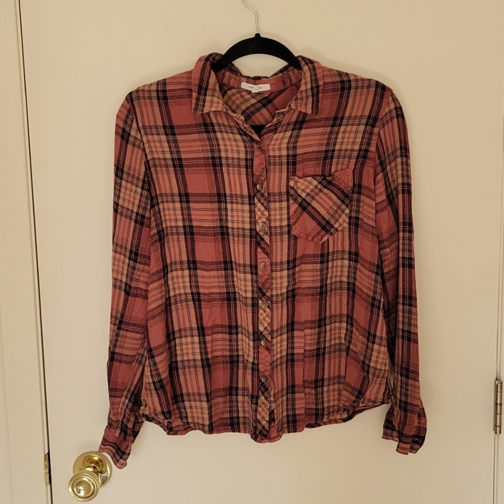 Maurices plaid shirt. Size L